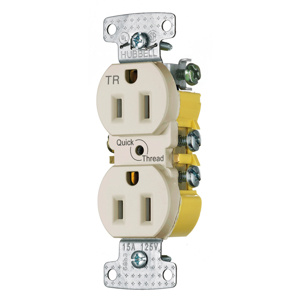 Hubbell Wiring Straight Blade Duplex Receptacles