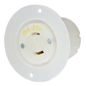 Hubbell Wiring Locking Flanged Receptacles