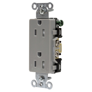 Hubbell Wiring Straight Blade Decorator Duplex Receptacles