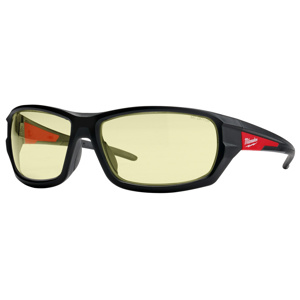 Milwaukee Safety Glasses Anti-fog, Anti-scratch Yellow Polybag Black/Red