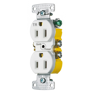 Hubbell Wiring Straight Blade Duplex Receptacles