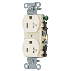 Hubbell Wiring Straight Blade Duplex Receptacles