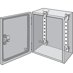 DIN Rail or Panel-Mounting Brackets, fits 300mm, Steel