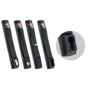 ProLine Flush Swing Handle DIN Profile, 10.67x1.50x1.57, Black, Steel