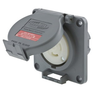 Hubbell Wiring Covered Locking Single Receptacles