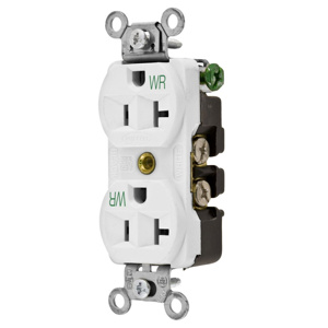 Hubbell Wiring Straight Blade Duplex Receptacles