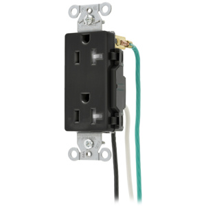 Hubbell Wiring Straight Blade Decorator Duplex Receptacles