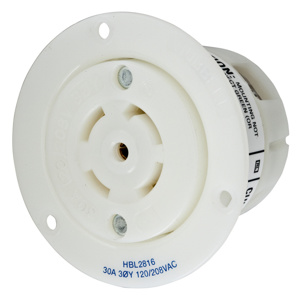 Hubbell Wiring Locking Flanged Receptacles