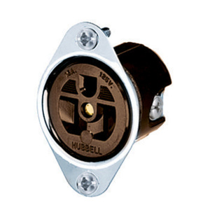 Hubbell Wiring Straight Blade Non-locking Flanged Receptacles