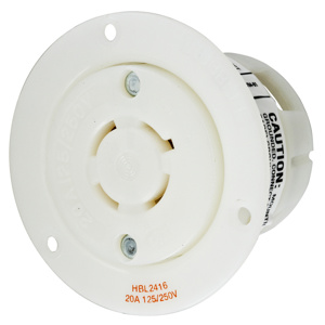Hubbell Wiring Locking Flanged Receptacles