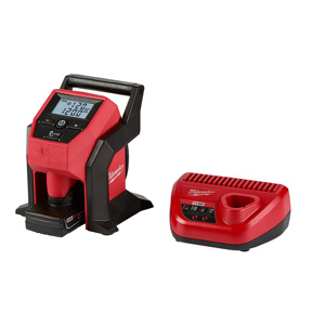 Milwaukee M12™ Compact Inflator Kits 120 PSI 0 - 88 CFM: 0 PSI, 0 - 63: 35 PSI Cordless