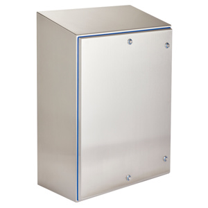 HyShed Hinge Cover Enclosures Type 4X, 24.00x24.00x12.00, Stainless Steel 304