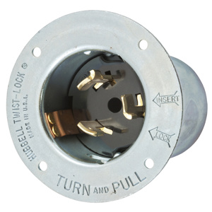 Hubbell Wiring Locking Flanged Inlets