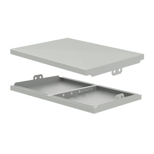 Top Solar Shield for Cabinet, 1.73x30.20x21.26, Lt Gray, Aluminum