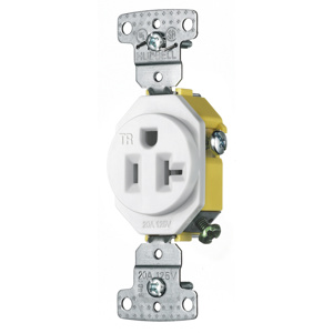 Hubbell Wiring Straight Blade Single Receptacles