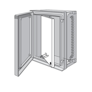 Ultrx Swing-Out Panel, fits 1025x825mm, White, Steel