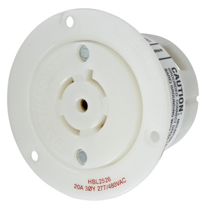Hubbell Wiring Locking Flanged Receptacles