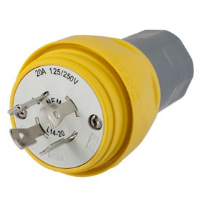 Hubbell Wiring Straight Locking Plugs