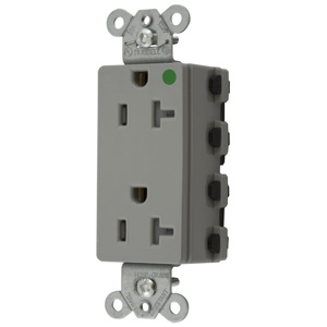 Hubbell Wiring Straight Blade Decorator Duplex Receptacles