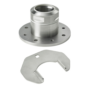 Syspend Sanitary HMI Fixed Base Bracket, 4x7x7, Brushed, SS304