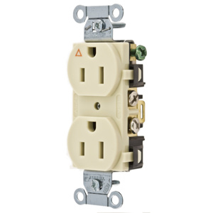 Hubbell Wiring Straight Blade Duplex Receptacles