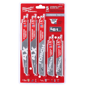 Milwaukee SAWZALL® Reciprocating Saw Blade Sets 5 Piece 5, 7 TPI Metal, Wood Demo