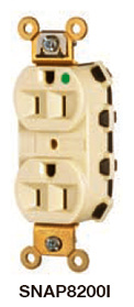 Hubbell Wiring Straight Blade Duplex Receptacles
