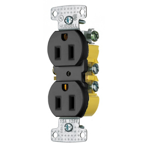 Hubbell Wiring Straight Blade Duplex Receptacles