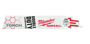 Milwaukee SAWZALL® Reciprocating Saw Blades 100 Piece 18 TPI 6 in Rigid Conduit, Strut Demo