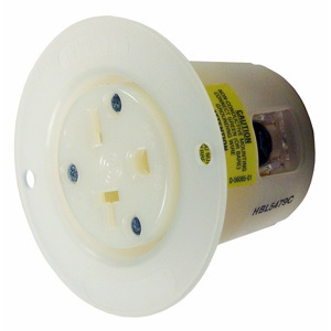Hubbell Wiring Straight Blade Non-locking Flanged Receptacles