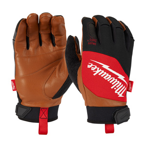 Milwaukee SMARTSWIPE™ Lightweight Goatskin Leather Work Gloves XL Red<multisep/>Brown<multisep/>Black
