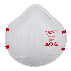 Milwaukee N95 Respirators N95 Adjustable Strap White