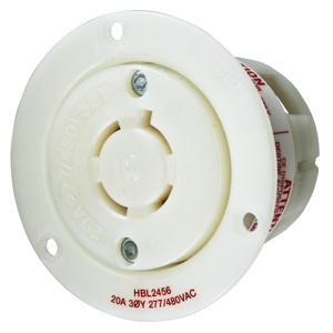 Hubbell Wiring Locking Flanged Receptacles