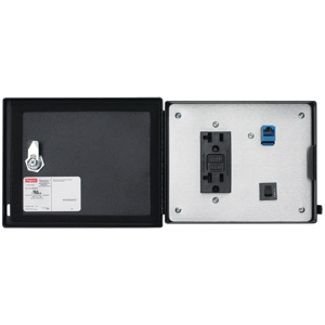InterSafe Data Interface Port for Ethernet/ProfiNet, GFCI, Black, Steel