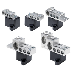 Splitter Trough Block Assembly, 600V 225A 6-300MCM kcmil, Brushed, Aluminum