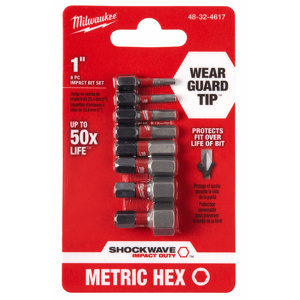 Milwaukee Impact Driver Bit Sets 8 Piece Metric