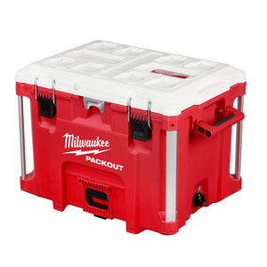 Milwaukee PACKOUT™ Coolers 40 qt 22 in W x 16.25 ni L x 17 in H Red<multisep/>White