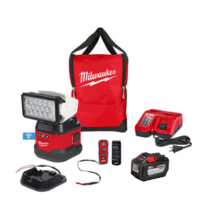 Milwaukee Remote Control Search Light Kits Battery 4250 lm