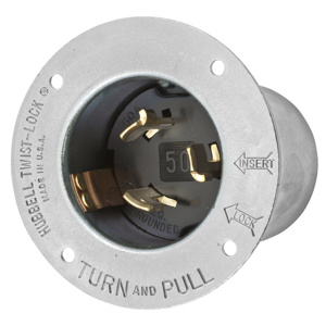 Hubbell Wiring Locking Flanged Inlets