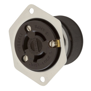 Hubbell Wiring Locking Flanged Receptacles
