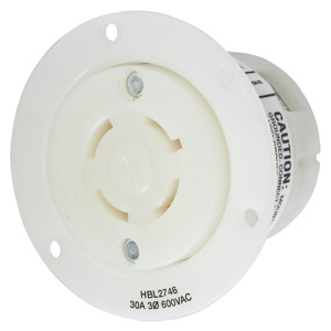 Hubbell Wiring Locking Flanged Receptacles