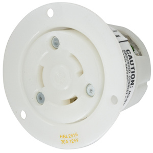 Hubbell Wiring Locking Flanged Receptacles