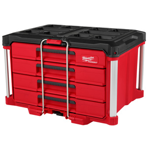 Milwaukee PACKOUT™ Multi-drawer Tool Boxes 16.3 in L x 14.3 in H x 22.2 in W 4 Drawer Metal, Polypropylene