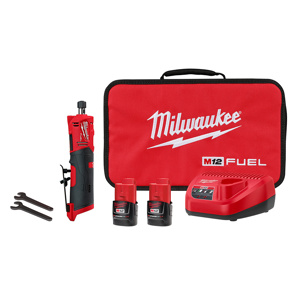 Milwaukee M12™ FUEL™ Straight Die Grinder Kits 1/4 in Cordless Paddle Switch