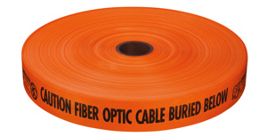 Milwaukee Barricade Tape Orange<multisep/>Black 3 in x 6000 ft Caution Fiber Optic Cable Buried Below