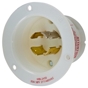 Hubbell Wiring Locking Flanged Inlets