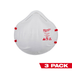 Milwaukee N95 Respirators N95 Adjustable Strap White
