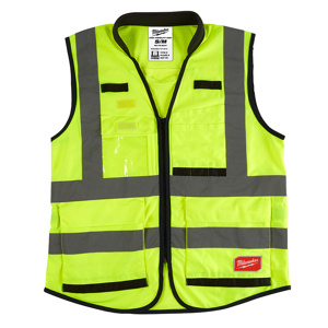 Milwaukee High Vis Reflective Full Zip Vests Small/Medium High Vis Yellow