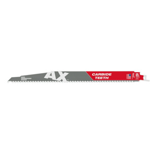 Milwaukee SAWZALL® Reciprocating Saw Blades 3 Piece 5 TPI 12 in Durlock, Nail-embedded Wood, Plaster, Shingles Fang Tip
