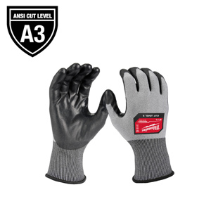 Milwaukee SMARTSWIPE™ Polyurethane-dipped Gloves Large Gray Nitrile, Polyethylene, Polyurethane